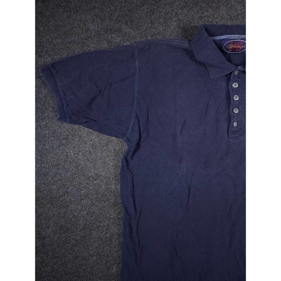 DB Basics Shirt Mens Medium‎ M Button Polo Collared Regular Fit Cotton Blue - Picture 5 of 11